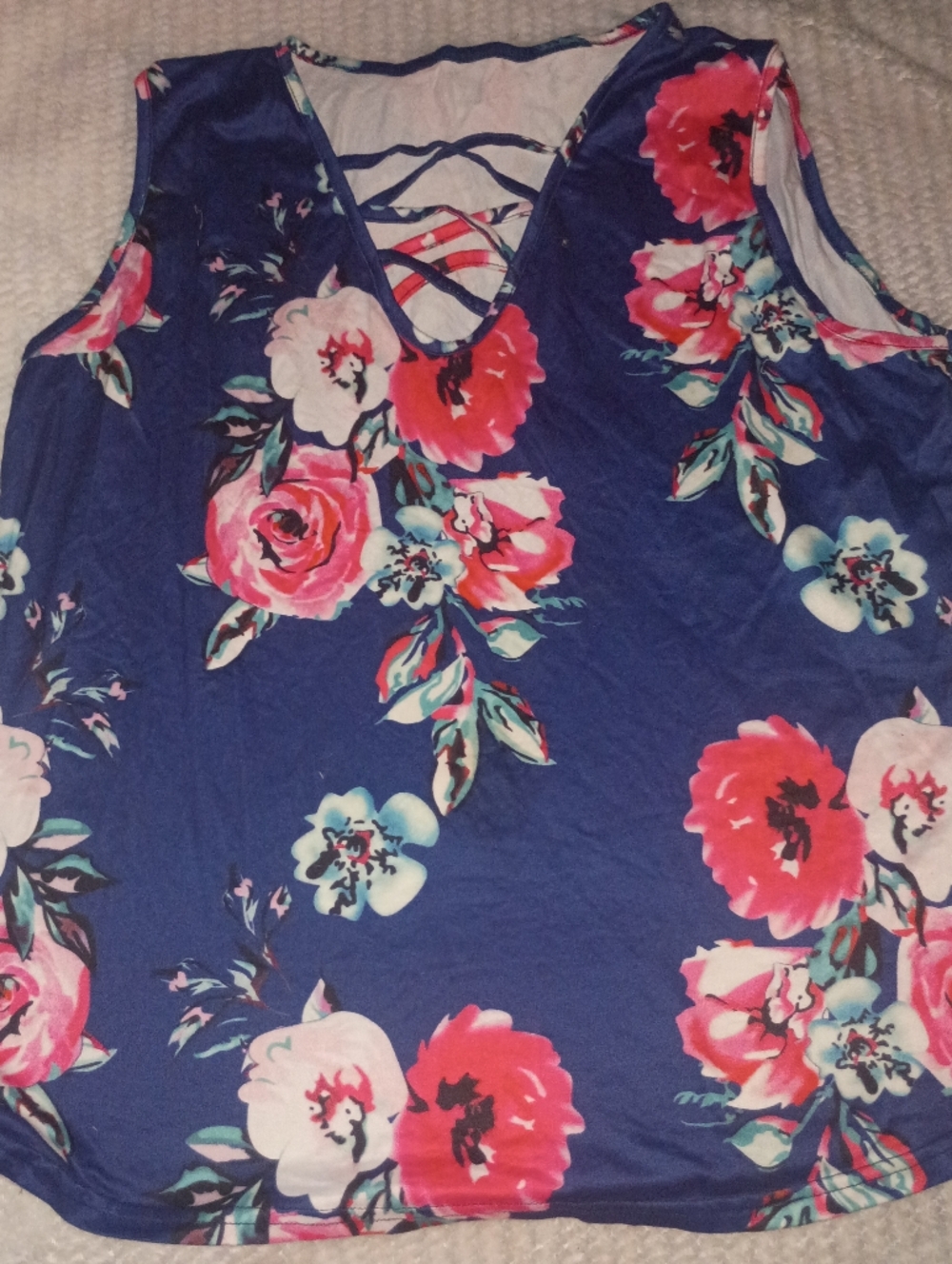 Floral sleeveless blouse